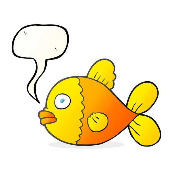 Ψάρια γελοιογραφία φούσκα ομιλία — Διανυσματικό Αρχείο