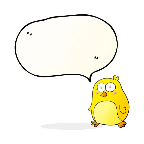 Speech bubble cartoon bird — Stock Vector