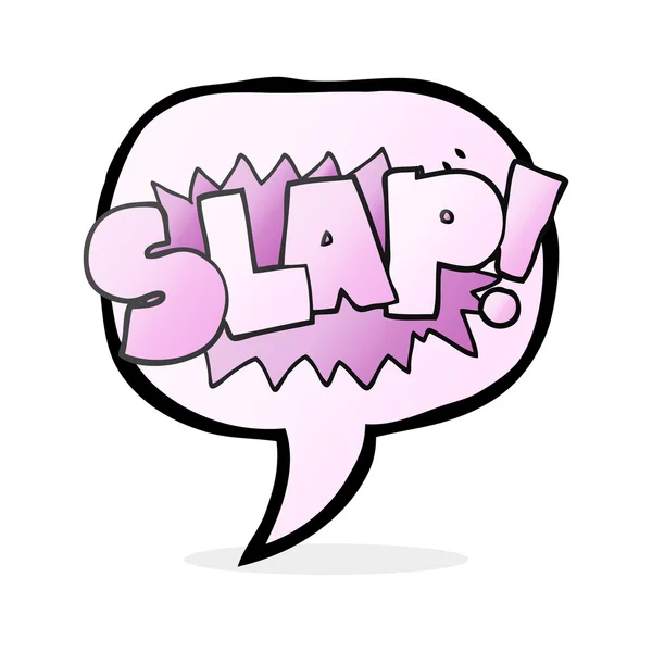 Speech bubble cartoon slap symbol — Stock Vector