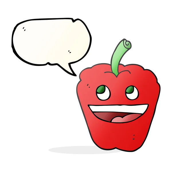 Toespraak bubble cartoon peper — Stockvector