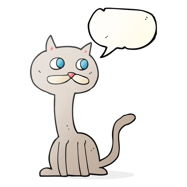 Discours bulle dessin animé chat — Image vectorielle