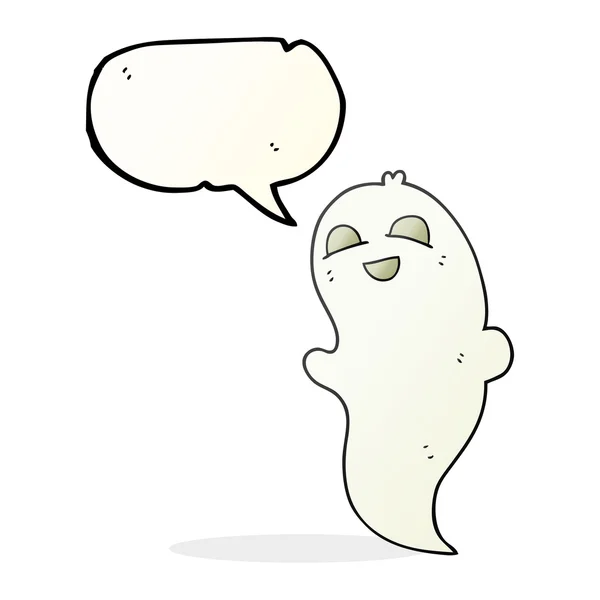 Speech bubble cartoon halloween ghost — Stock Vector