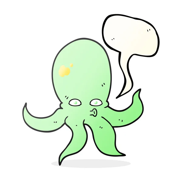 演讲泡沫卡通章鱼 — 图库矢量图片