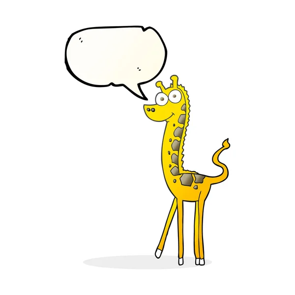 Sprechblase Cartoon-Giraffe — Stockvektor