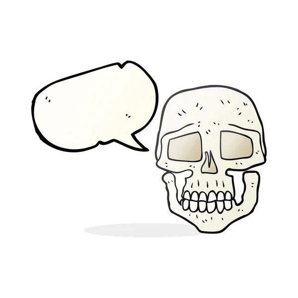 Speech bubble cartoon skull — Stock Vector