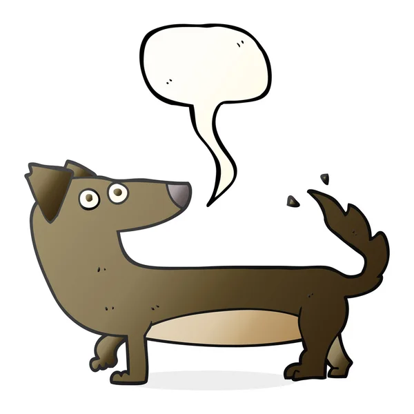 Fala bolha desenho animado cão — Vetor de Stock