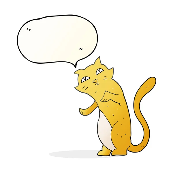 Beszéd buborék cartoon macska — Stock Vector