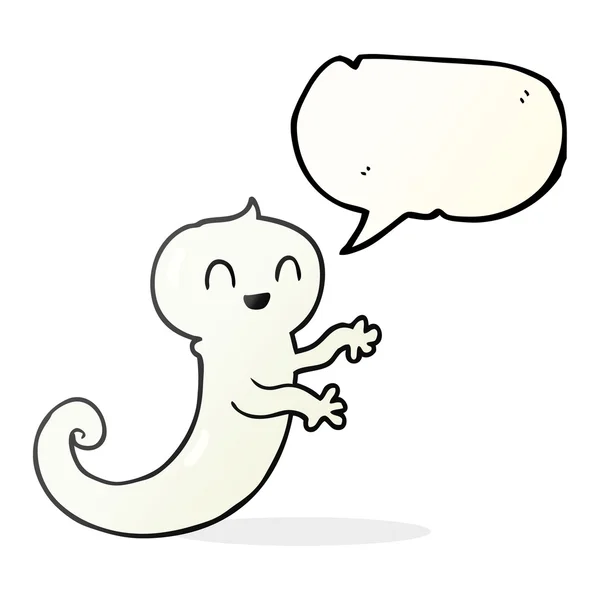 Speech bubble cartoon ghost — Stock Vector