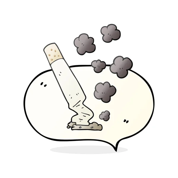Speech bubble cartoon cigarette — Stock Vector