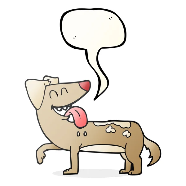 Λαχάνιασμα σκύλος cartoon φούσκα ομιλία — Διανυσματικό Αρχείο