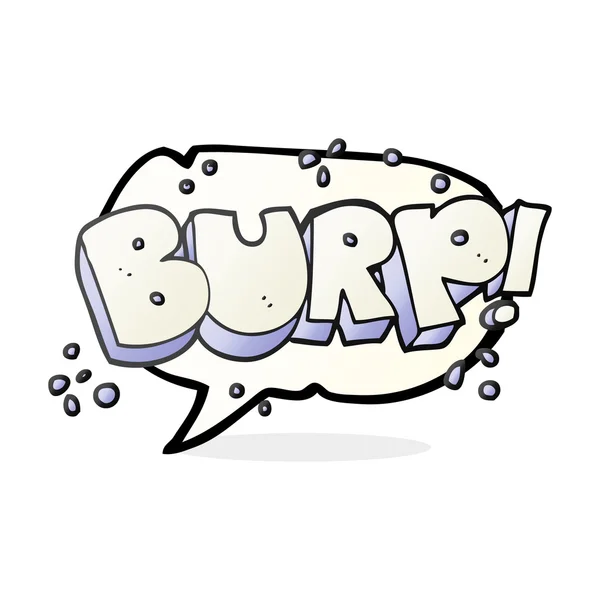 Toespraak bubble cartoon burp tekst — Stockvector