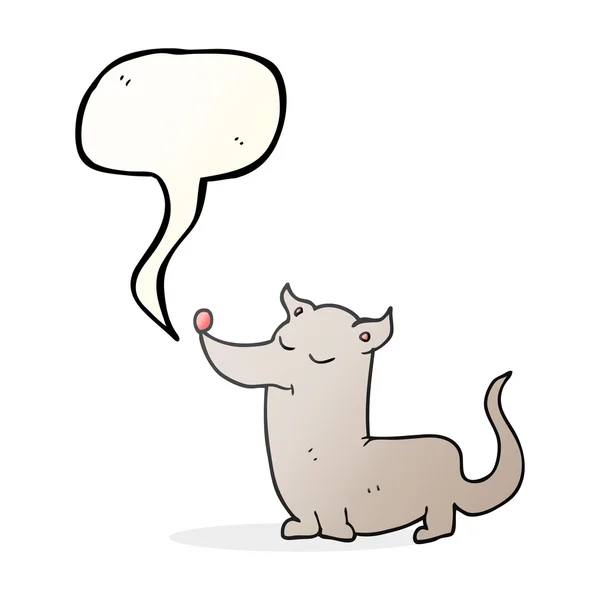 Speech bubble cartoon little dog — Stock Vector
