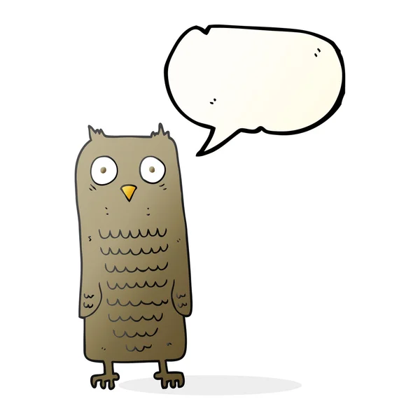 Tal bubbla cartoon owl — Stock vektor