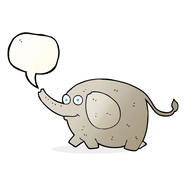 Discours bulle dessin animé éléphant — Image vectorielle