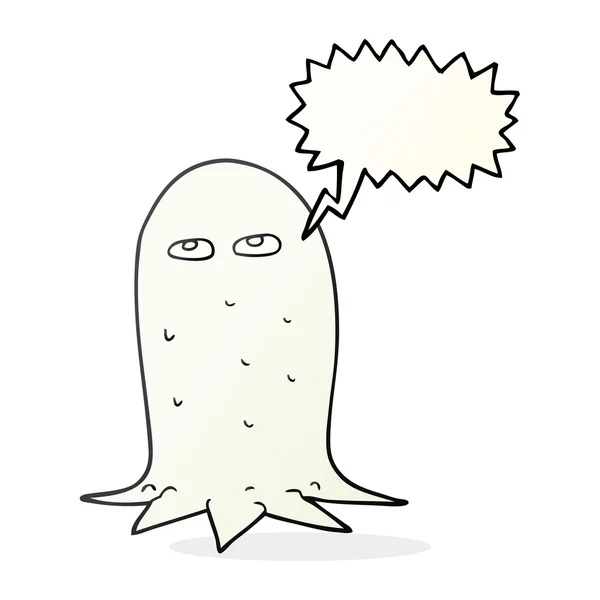Φούσκα ομιλία γελοιογραφία Απόκριες φάντασμα — Διανυσματικό Αρχείο