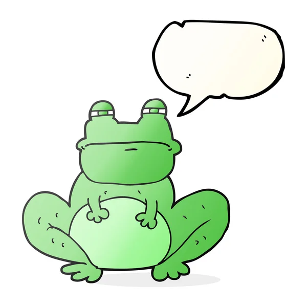 Speech bubble cartoon frog — Stock Vector