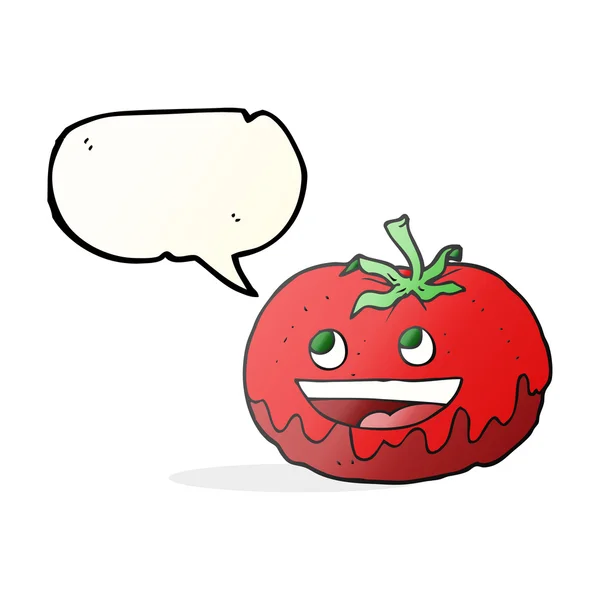 Pomidor kreskówka mowy Bańka — Wektor stockowy