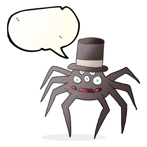 Dymek z kreskówek halloween pająk — Wektor stockowy