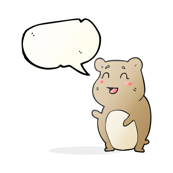 Speech bubble cartoon cute hamster — Stock Vector