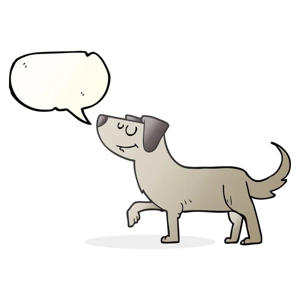 Speech bubble cartoon dog — Stock Vector