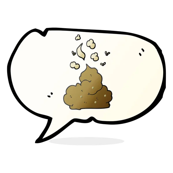 Speech bubble cartoon gross poop — Stock Vector