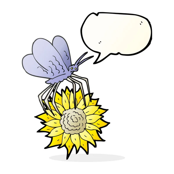 konuşma kabarcık karikatür kelebek çiçek