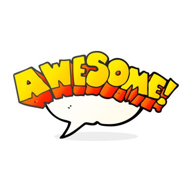 konuşma kabarcık karikatür kelime harika