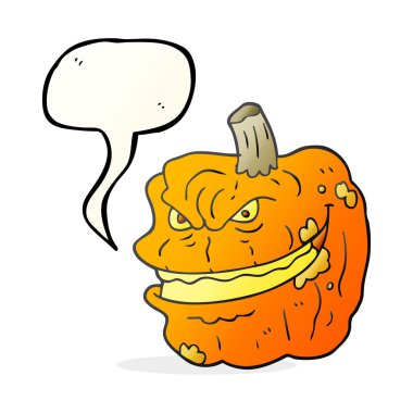 konuşma balonu çizgi film ürkütücü kabak