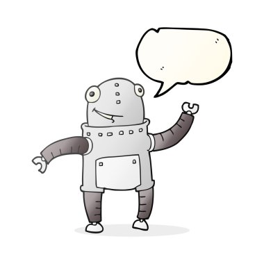 konuşma kabarcık karikatür robot