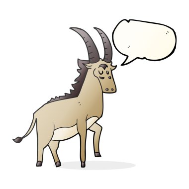 konuşma kabarcık karikatür antilop