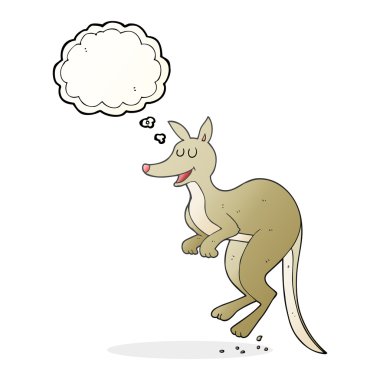 düşünce kabarcık karikatür kanguru