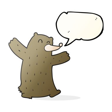 konuşma kabarcık karikatür ayı