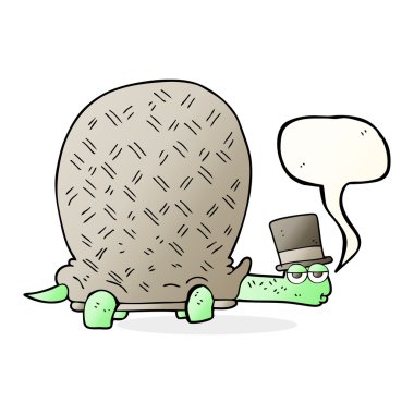 konuşma kabarcık karikatür kaplumbağa