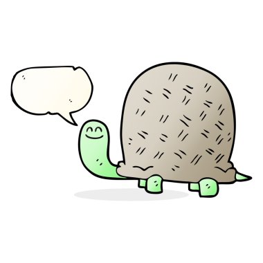 konuşma kabarcık karikatür kaplumbağa