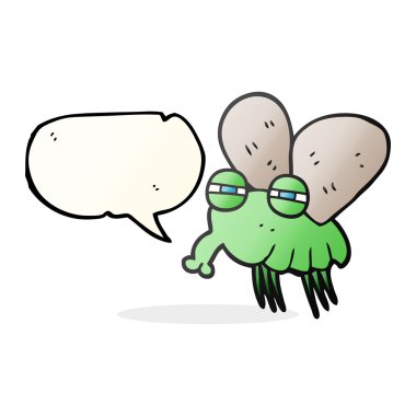 konuşma kabarcık karikatür sinek