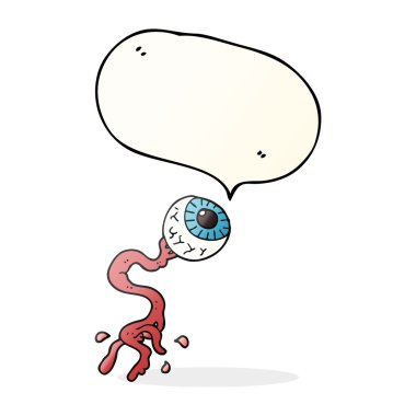 konuşma kabarcık karikatür brüt göz küresi