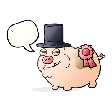 konuşma balonu çizgi film Ödülü kazanan domuz