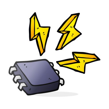 karikatür bilgisayar çipi