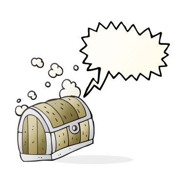 konuşma kabarcık karikatür hazine sandığı