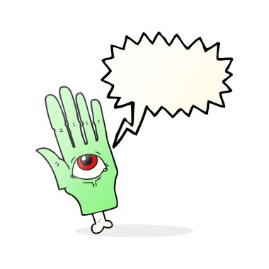 konuşma balonu çizgi film ürkütücü göz el