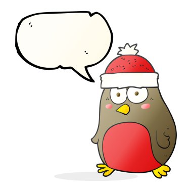 konuşma balonu karikatür Noel robin