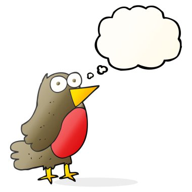 düşünce kabarcık karikatür robin