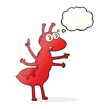 düşünce kabarcık karikatür karınca