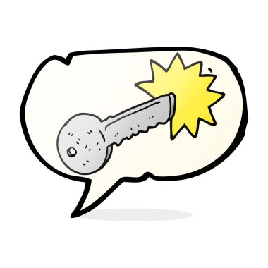 konuşma balonu çizgi film kapı anahtarı