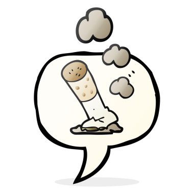 konuşma kabarcık karikatür Sigara