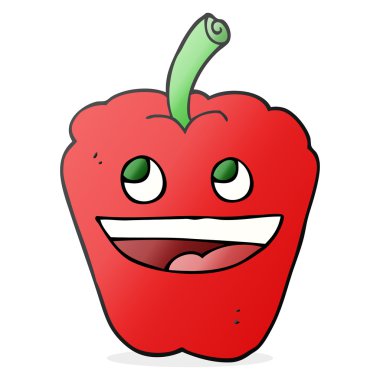 serbest çizilmiş karikatür biber