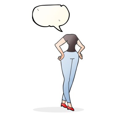 konuşma balonu karikatür başsız vücut (kendi fotoğraf ekle)