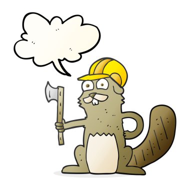 konuşma kabarcık karikatür kunduz