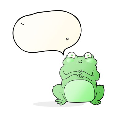 konuşma kabarcık karikatür komik kurbağa