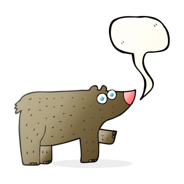 konuşma kabarcık karikatür ayı